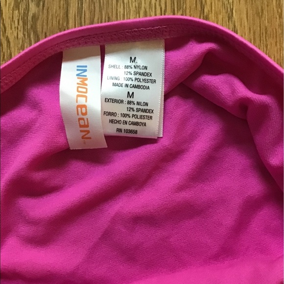 In Mocean bikini pink NWT M 8/10 beautiful color draw string sides all t… - Picture 4 of 6